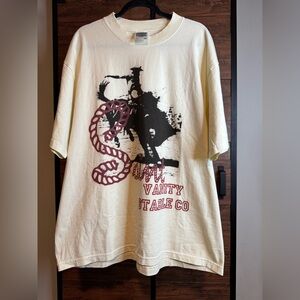 Saint Vanity Stables Graphic Cream T-Shirt NWOT